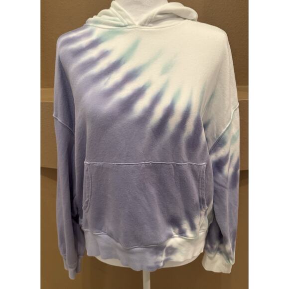 Wild Fox Tie Dye Hoodie Peri Shibori Pullover Sweatshirt Pocket Size M - Picture 1 of 8